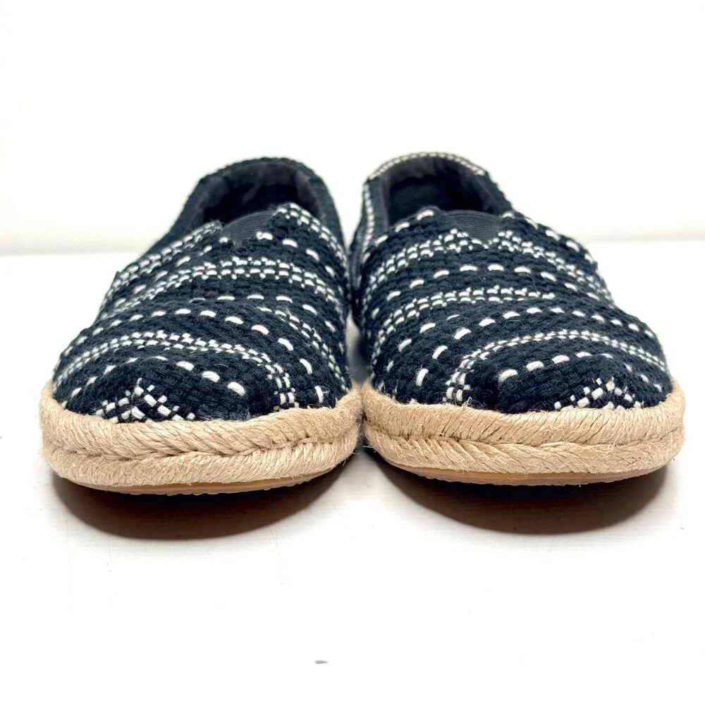 TOMS Alpargata Rope Woven Espadrille Jute Comfort Boho Slip On Flats Womens 6.5